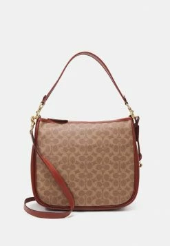 Best Sale ❤️ Coach SIGNATURE CARY SHOULDER BAG - 👜 Handbag - Tan Rust 🛒