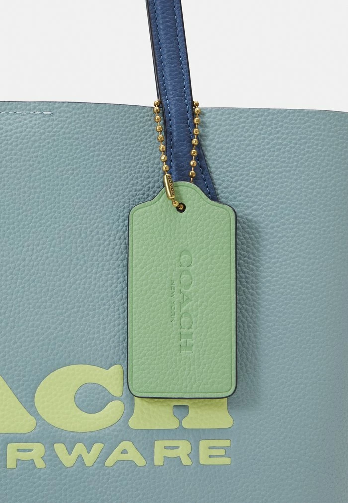 Outlet 😍 Coach COLORBLOCK KIA TOTE - 👜 Handbag - Aqua Multi 🤩 5 Outlet 😍 Coach COLORBLOCK KIA TOTE - 👜 Handbag - Aqua Multi 🤩 - Image 5