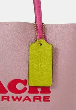 Deals 🛒 Coach COLORBLOCK KIA TOTE - 👜 Handbag - Carnation Multi ✔️ -Coach Sales f42cbfc4baac4c799bc945386e3ac3fb
