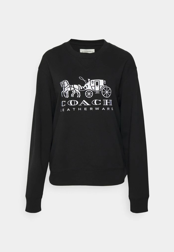 New 🤩 Coach EVERGREEN HORSE AND CARRIAGE CREWNECK - Sweatshirt - Black 🥰 4 New 🤩 Coach EVERGREEN HORSE AND CARRIAGE CREWNECK - Sweatshirt - Black 🥰 - Image 4